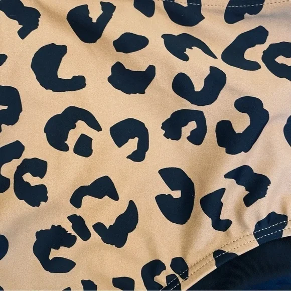 DKNY Cutout Leopard One-Shoulder Swimsuit Size 16 - Picture 6 of 8